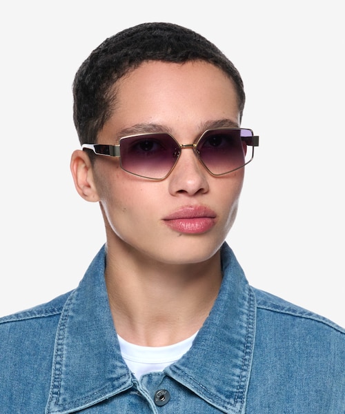 Klay Gold MetalSunglass Frames for Women from EyeBuyDirect