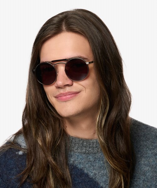 Neve Black Gunmetal MetalSunglass Frames for Men from EyeBuyDirect