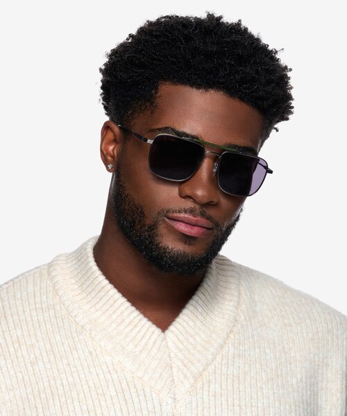 Dean Green Brown MetalSunglass Frames for Men from EyeBuyDirect