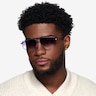 Rilee Blue Tortoise Gunmetal MetalSunglass Frames for Men from EyeBuyDirect