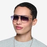 Rilee Blue Tortoise Gunmetal MetalSunglass Frames for Women from EyeBuyDirect