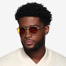 Kye Matte Gold MetalSunglass Frames for Men from EyeBuyDirect