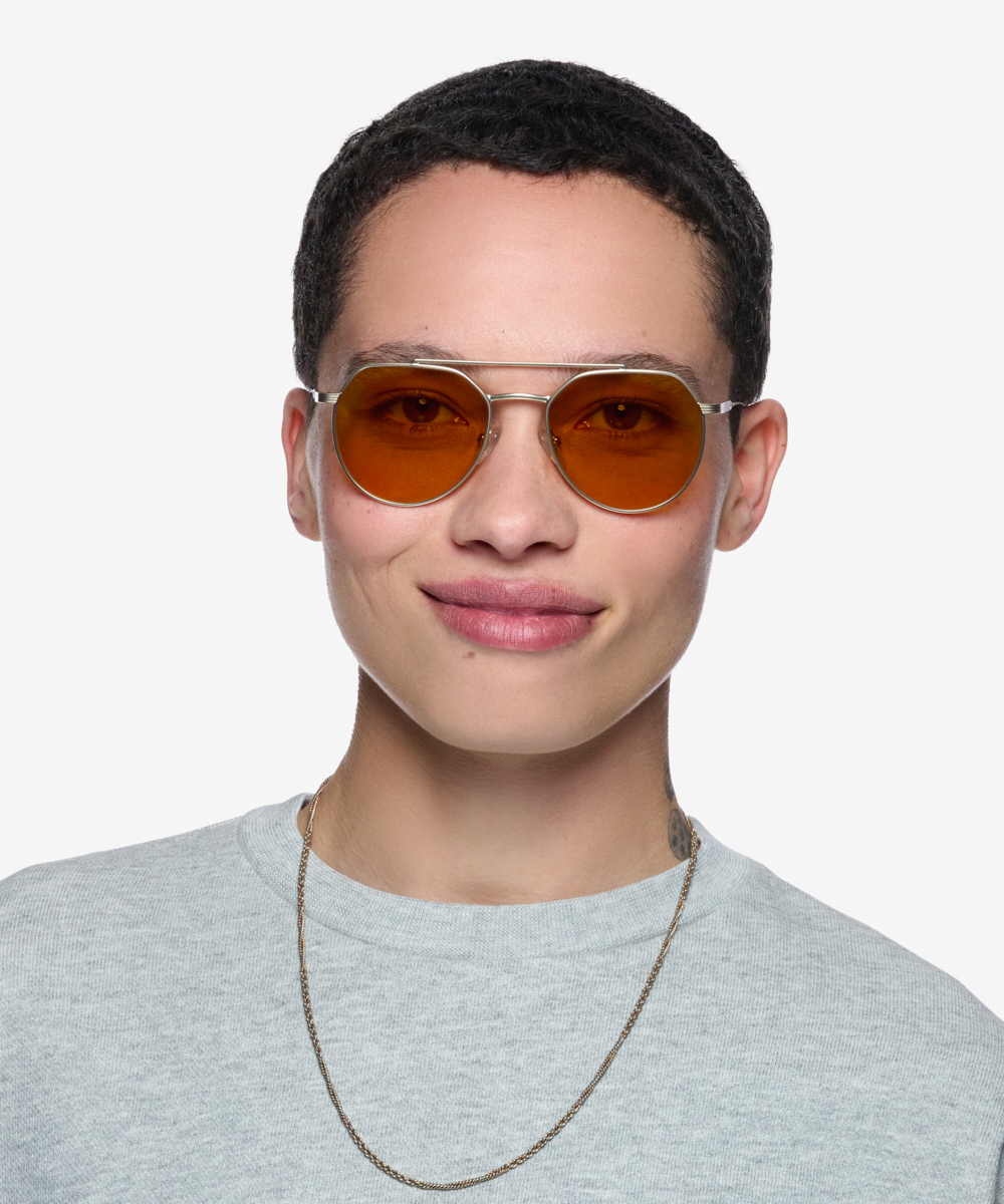 Kye aviator matte gold frame prescription sunglasses eyebuydirect