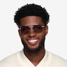 Kye Black Silver MetalSunglass Frames for Men from EyeBuyDirect