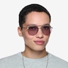Kye Black Silver MetalSunglass Frames for Women from EyeBuyDirect