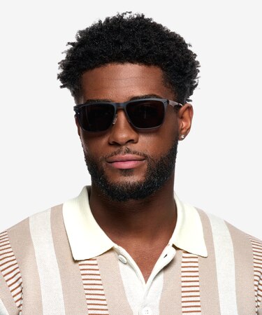 Matte Black Geoff -  Metal Sunglasses