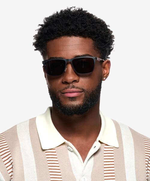 Geoff Matte Black MetalSunglass Frames for Women from EyeBuyDirect