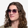 Steve Matte Gunmetal MetalSunglass Frames for Men from EyeBuyDirect