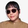 Coupe Matte Black Aluminium-alloySunglass Frames for Women from EyeBuyDirect