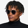 Coupe Matte Silver Aluminium-alloySunglass Frames for Men from EyeBuyDirect