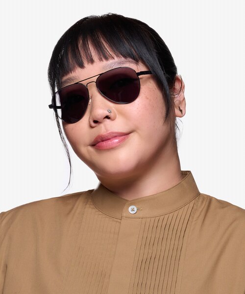 Tank Black Carbon-fiberSunglass Frames for Women from EyeBuyDirect
