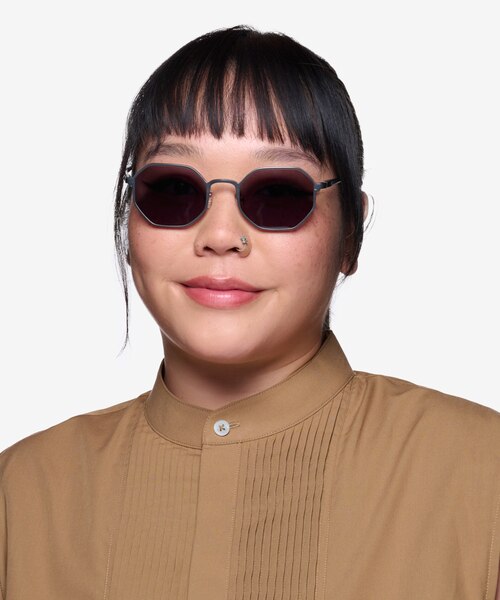 Rider Matte Gunmetal Aluminium-alloySunglass Frames for Women from EyeBuyDirect