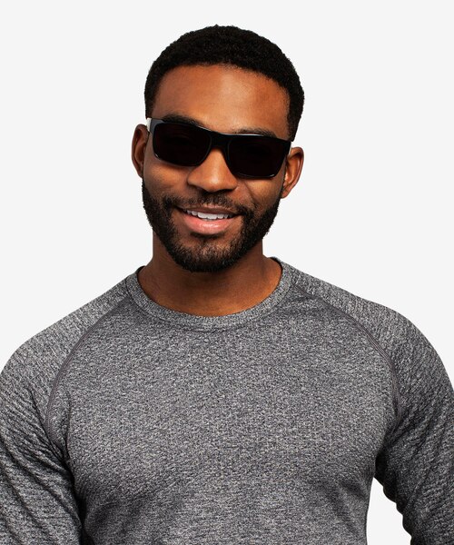 Game Black PlasticSunglass Frames for Men from EyeBuyDirect