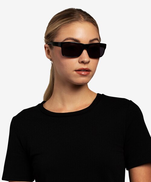 Game Black PlasticSunglass Frames for Women from EyeBuyDirect