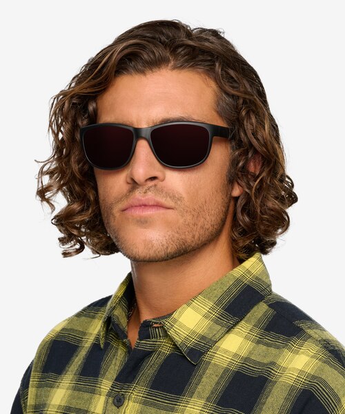 Determined Black PlasticSunglass Frames for Men from EyeBuyDirect