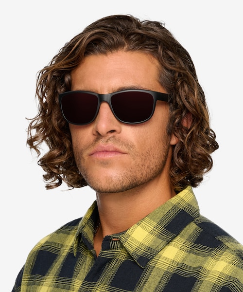 Determined Black PlasticSunglass Frames for Men from EyeBuyDirect