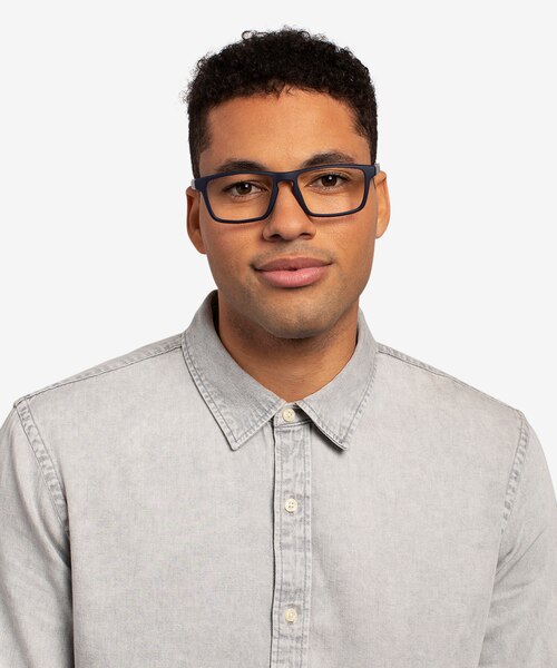 First Navy PlasticEyeglass Frames for Men from EyeBuyDirect
