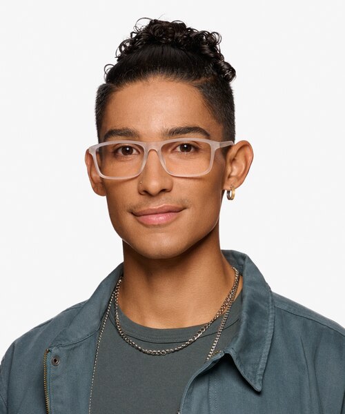Team Matte Clear PlasticEyeglass Frames for Men from EyeBuyDirect