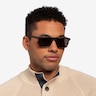 Catch Matte Striped Brown AcetateSunglass Frames for Men from EyeBuyDirect