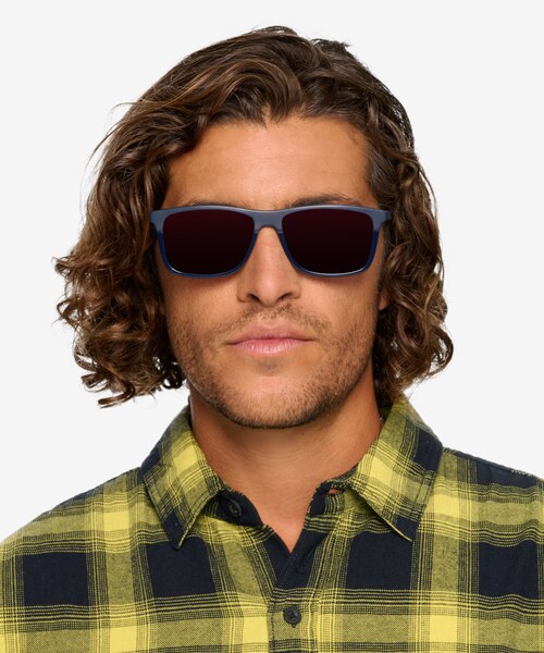 Catch Navy AcetateSunglass Frames for Men from EyeBuyDirect