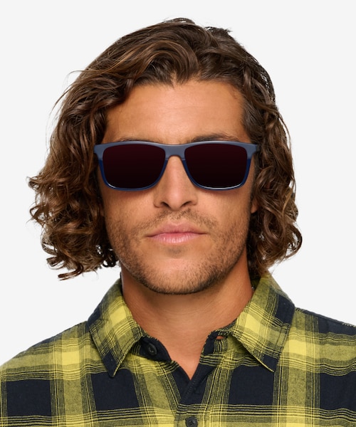 Catch Navy AcetateSunglass Frames for Men from EyeBuyDirect