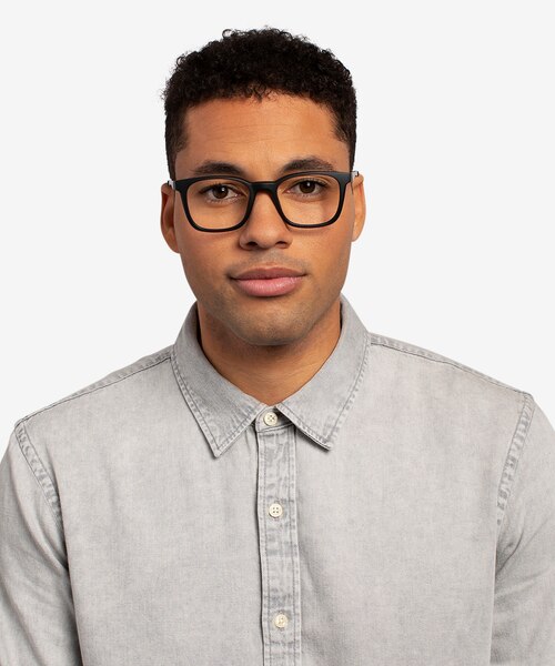 Club Noir MétalMontures de lunettes de vue pour Hommes d'EyeBuyDirect
