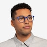 Club Bleu MétalMontures de lunettes de vue pour Hommes d'EyeBuyDirect