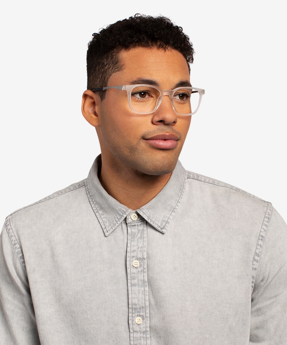 Lunette carré homme transparente hot sale