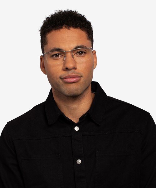 Point Silver MétalMontures de lunettes de vue pour Hommes d'EyeBuyDirect