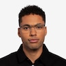 Huddle Silver MetalEyeglass Frames for Men from EyeBuyDirect