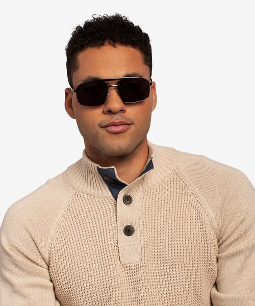 Punt Gunmetal Green AcétateSoleil de Lunette de vue pour Hommes d'EyeBuyDirect