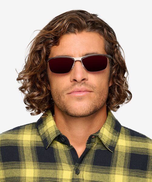 Yard Matte Gray Black PlasticSunglass Frames for Men from EyeBuyDirect