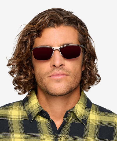 Yard Matte Gray Black MetalSunglass Frames for Men from EyeBuyDirect