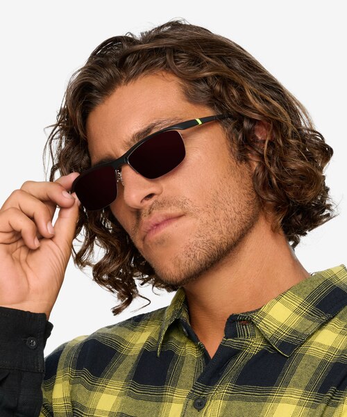 Yard Matte Black PlasticSunglass Frames for Men from EyeBuyDirect