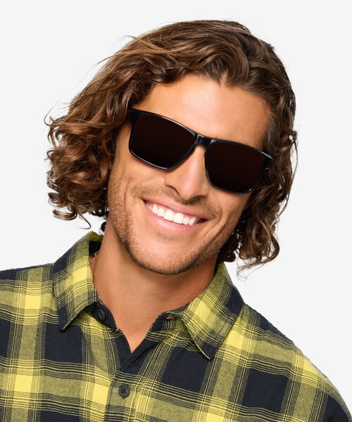 Running Black Orange PlasticSunglass Frames for Men from EyeBuyDirect