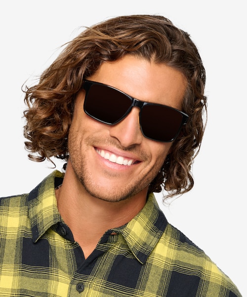 Running Black Orange PlasticSunglass Frames for Men from EyeBuyDirect