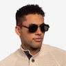 Center Black Red MetalSunglass Frames for Men from EyeBuyDirect