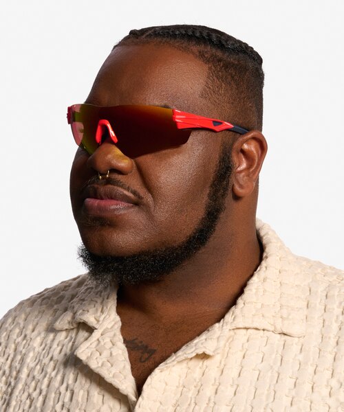 Tourney Red PlasticSunglass Frames for Men from EyeBuyDirect