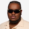 Match Black Yellow PlasticSunglass Frames for Men from EyeBuyDirect