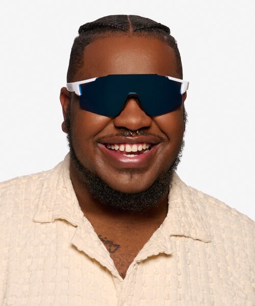 Combat White PlasticSunglass Frames for Men from EyeBuyDirect