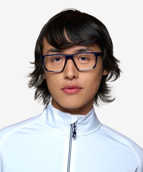 Bio Clear Navy PlasticEyeglass Frames for Men from EyeBuyDirect