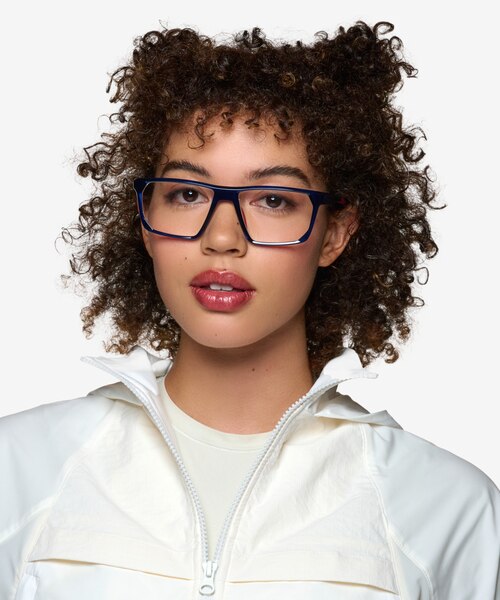 Bio Clear Navy PlasticEyeglass Frames for Women from EyeBuyDirect