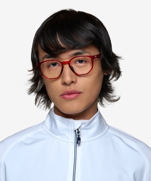 Atom Clear Orange Eco-friendlyEyeglass Frames for Men from EyeBuyDirect