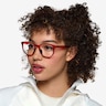 Atom Clear Orange Eco-friendlyEyeglass Frames for Women from EyeBuyDirect