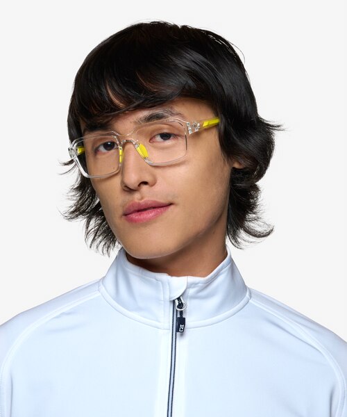 Phys Clear Yellow PlasticEyeglass Frames for Men from EyeBuyDirect