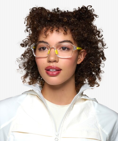 Phys Clear Yellow PlasticEyeglass Frames for Women from EyeBuyDirect
