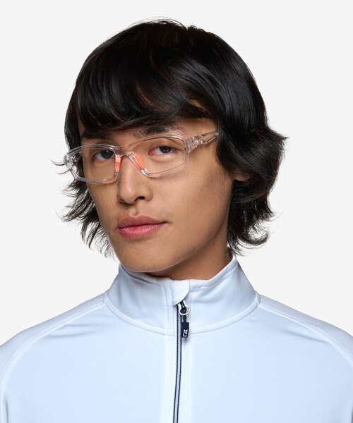 Matter Clear Orange Eco-friendlyEyeglass Frames for Men from EyeBuyDirect