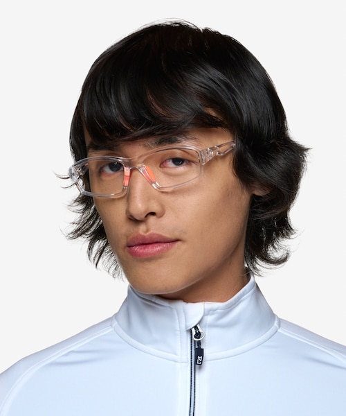 Matter Clear Orange PlasticEyeglass Frames for Men from EyeBuyDirect