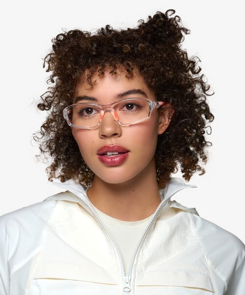 Matter Clear Orange Eco-friendlyEyeglass Frames for Women from EyeBuyDirect