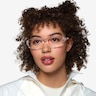 Matter Clear Orange Eco-friendlyEyeglass Frames for Women from EyeBuyDirect